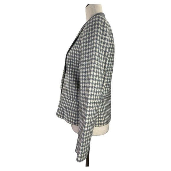 Vintage Miss Pendleton  Gray Virgin Wool Houndstooth Blazer Sz 12 - Picture 4 of 10